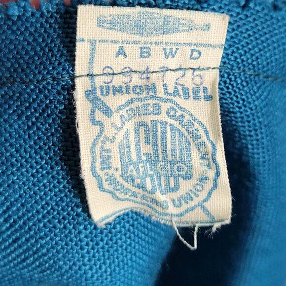 Vintage 1960s Sue Brett Dress XS Teal Mod A-Line Fit & Flare USA Made - Picture 7 of 12